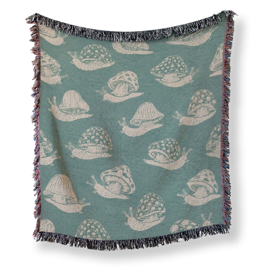 Mushroom Snail Woodland Blanket