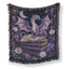 Lavender Crescent Dragon & Books Blanket