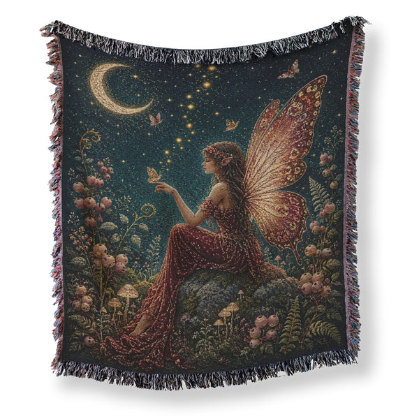 Crescent Moon Garden Fairy Blanket