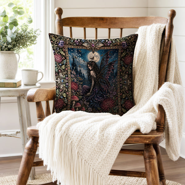 Moonlit Fae – Gothic Fairy Pillow