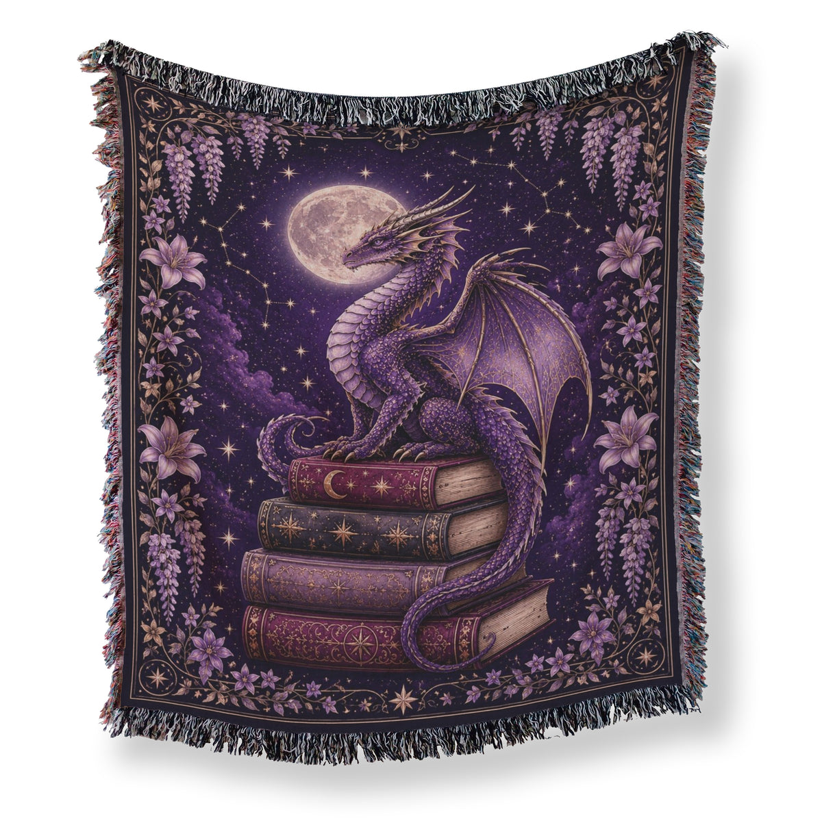 Violet Moon Dragon Blanket Main image