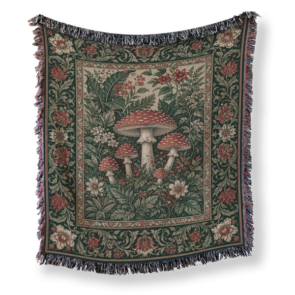 The Scarlet Toadstool Garden Blanket
