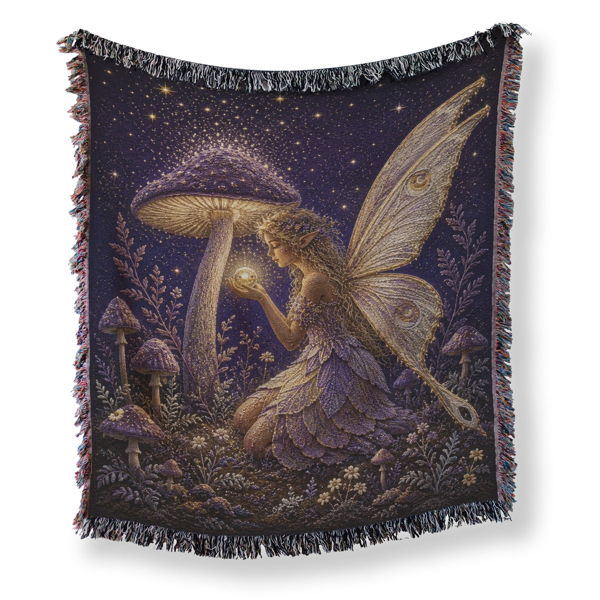 Starlight Mushroom Fairy Blanket