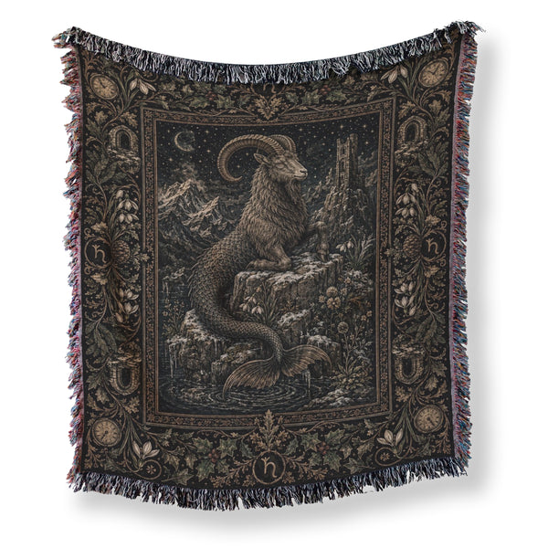 Capricorn Mountain Sea-Goat Zodiac Blanket