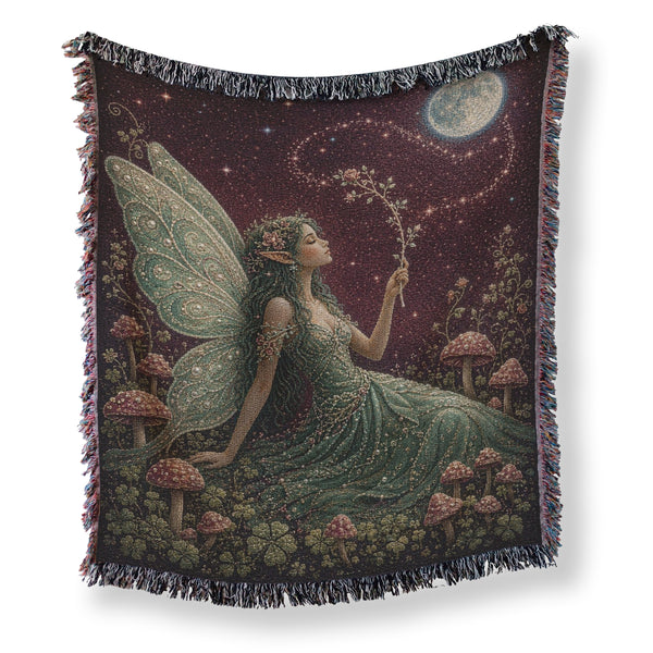 Moonlit Emerald Fairy Blanket