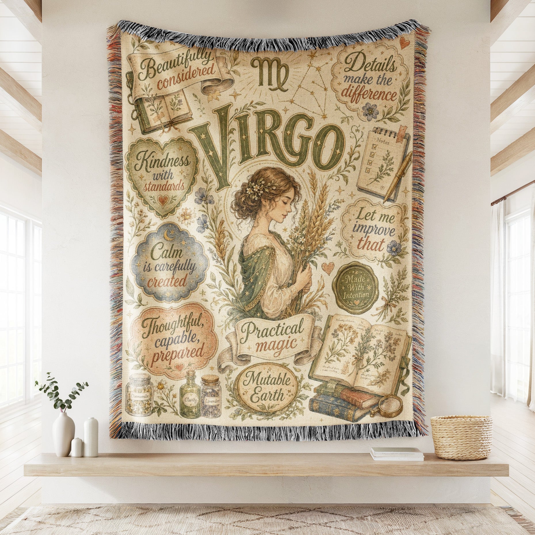 Virgo – Practical Magic Zodiac Blanket Secondary image