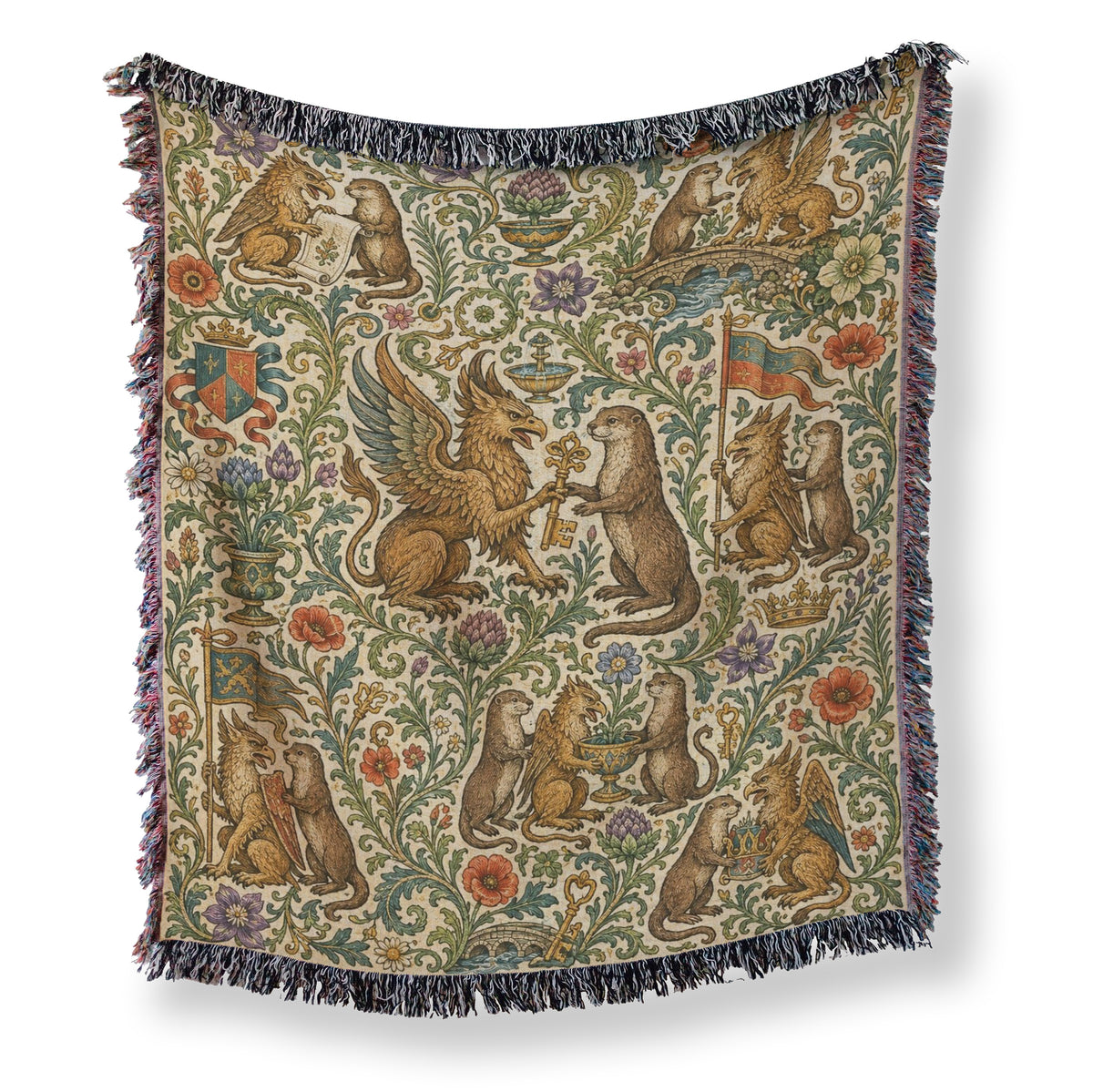 The Griffin & Otter Bestiary Blanket Main image