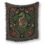 Emerald Dragon Rose Garden Blanket
