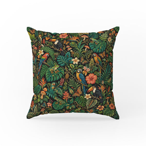 Midnight Jungle – Tropical Wildlife Pillow