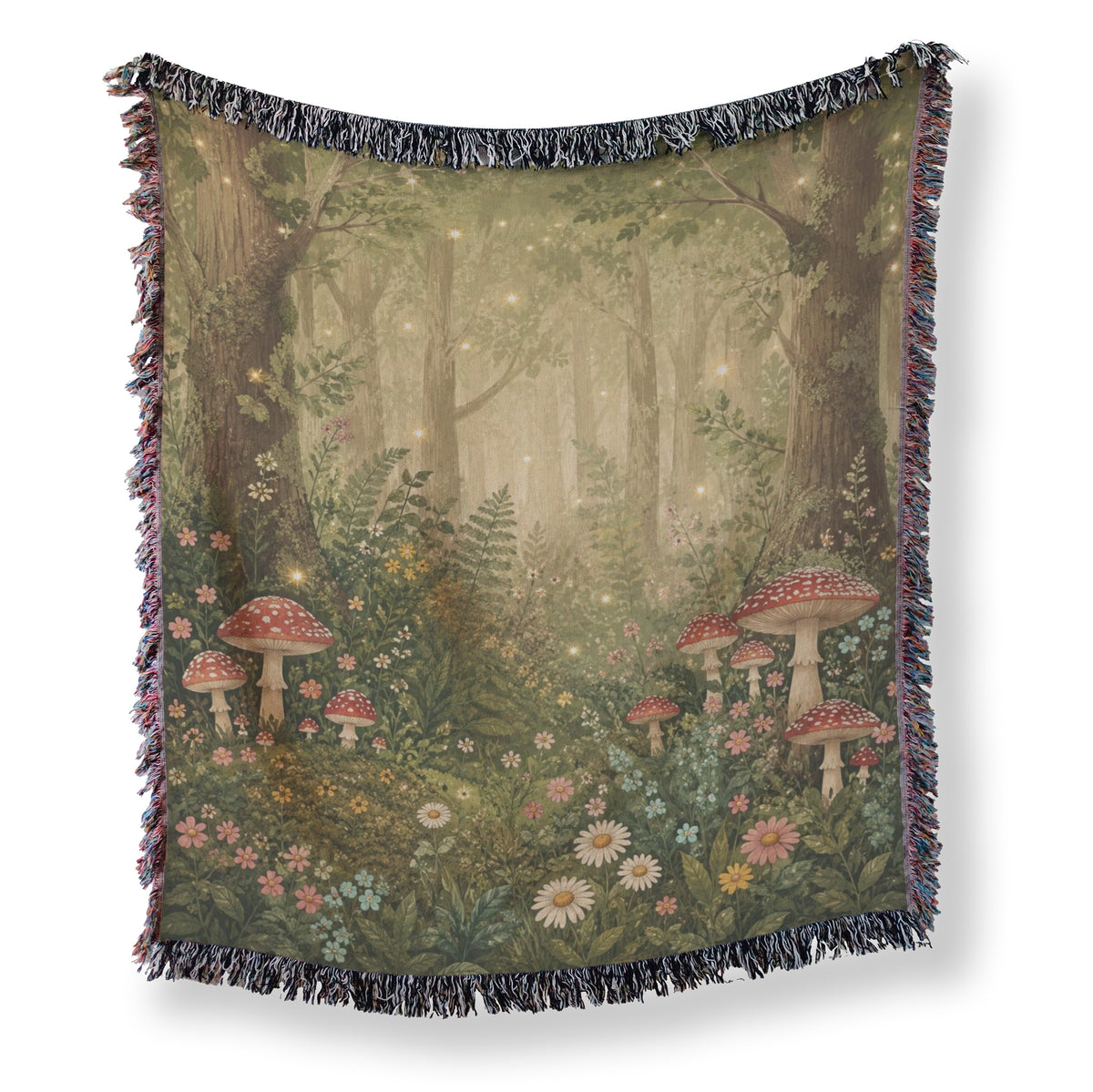 The Fairylight Mushroom Meadow Blanket Main image