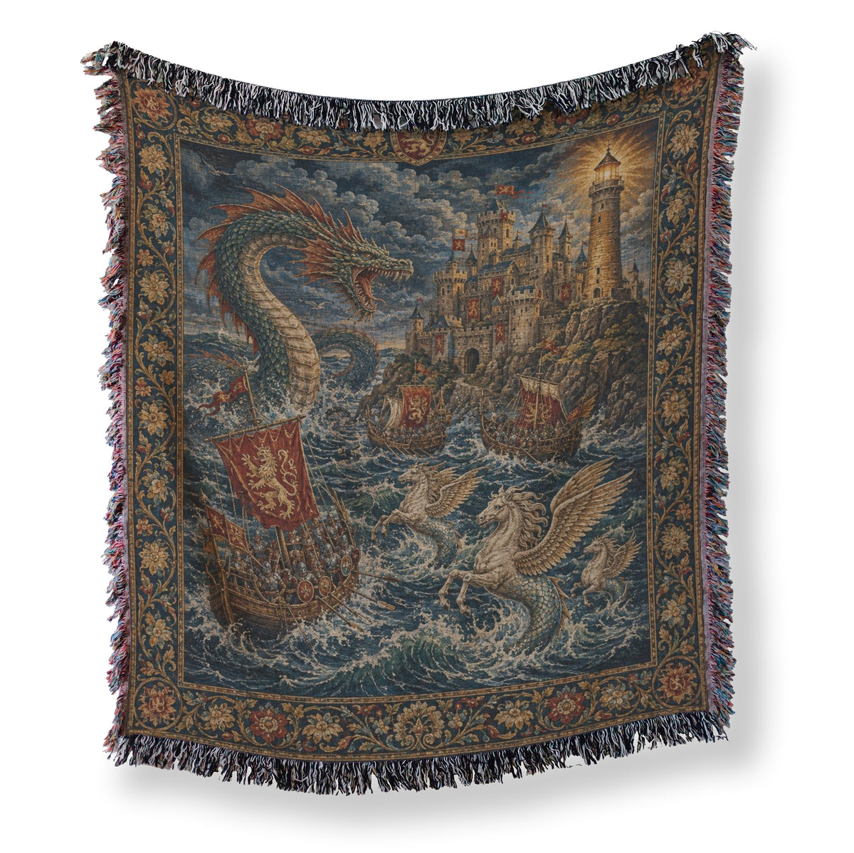 The Sea Dragon Siege Blanket