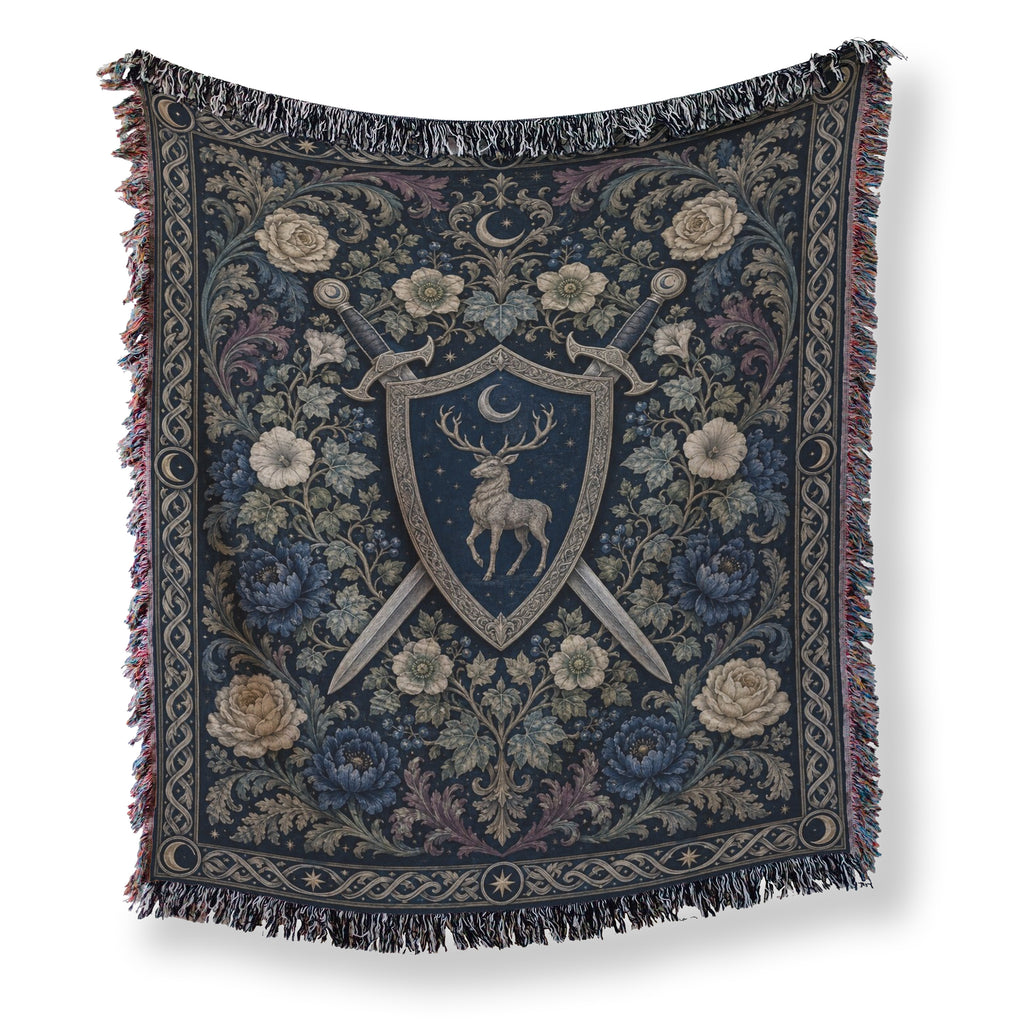 The Moonlit Stag Shield Blanket