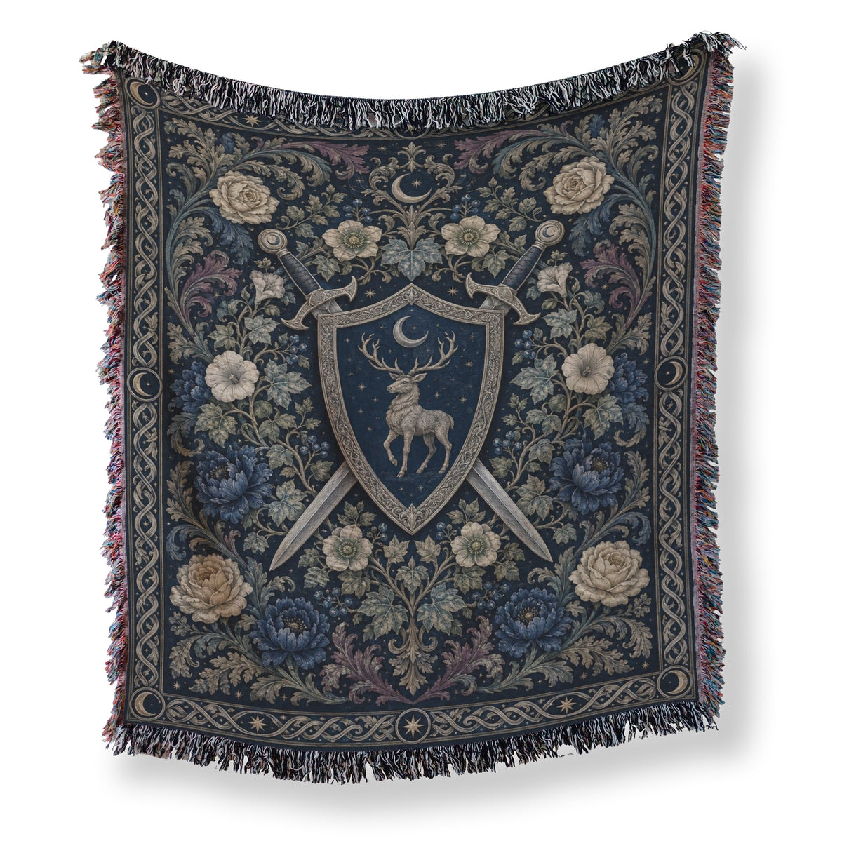 The Moonlit Stag Shield Blanket