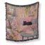 Pink Cottage Black Cat Blanket