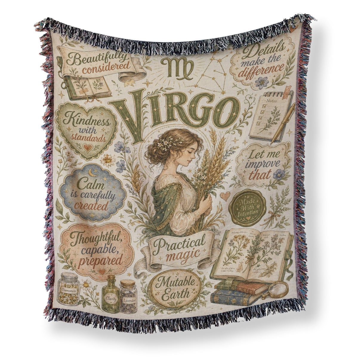 Virgo – Practical Magic Zodiac Blanket