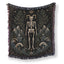 Capricorn Mountain & Sea – Gothic Skeleton Zodiac Blanket