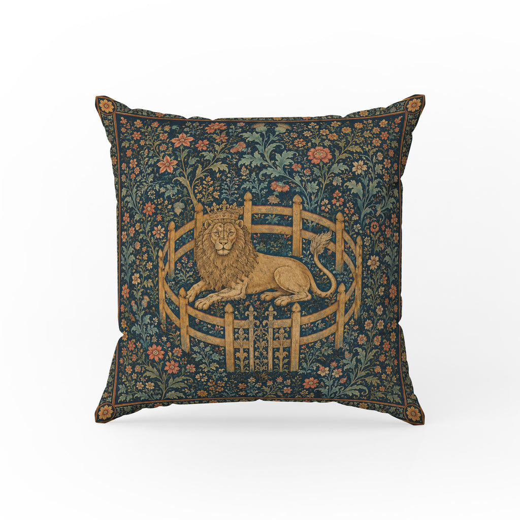 The Lion’s Court – Medieval Tapestry Pillow