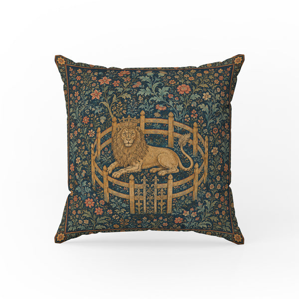 The Lion’s Court – Medieval Tapestry Pillow