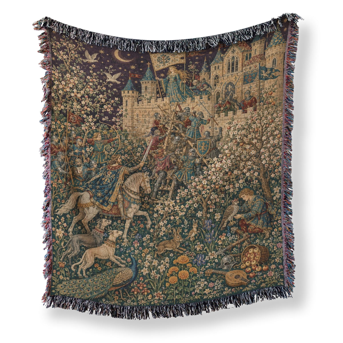 The Moonlit Castle Hunt Blanket