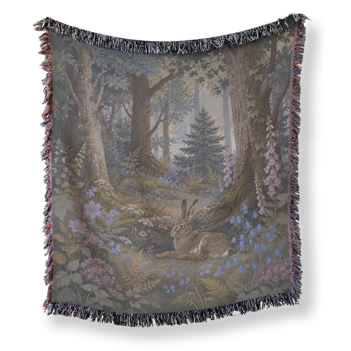 Bluebell Hare Forest Blanket