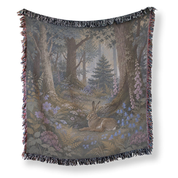 Bluebell Hare Forest Blanket