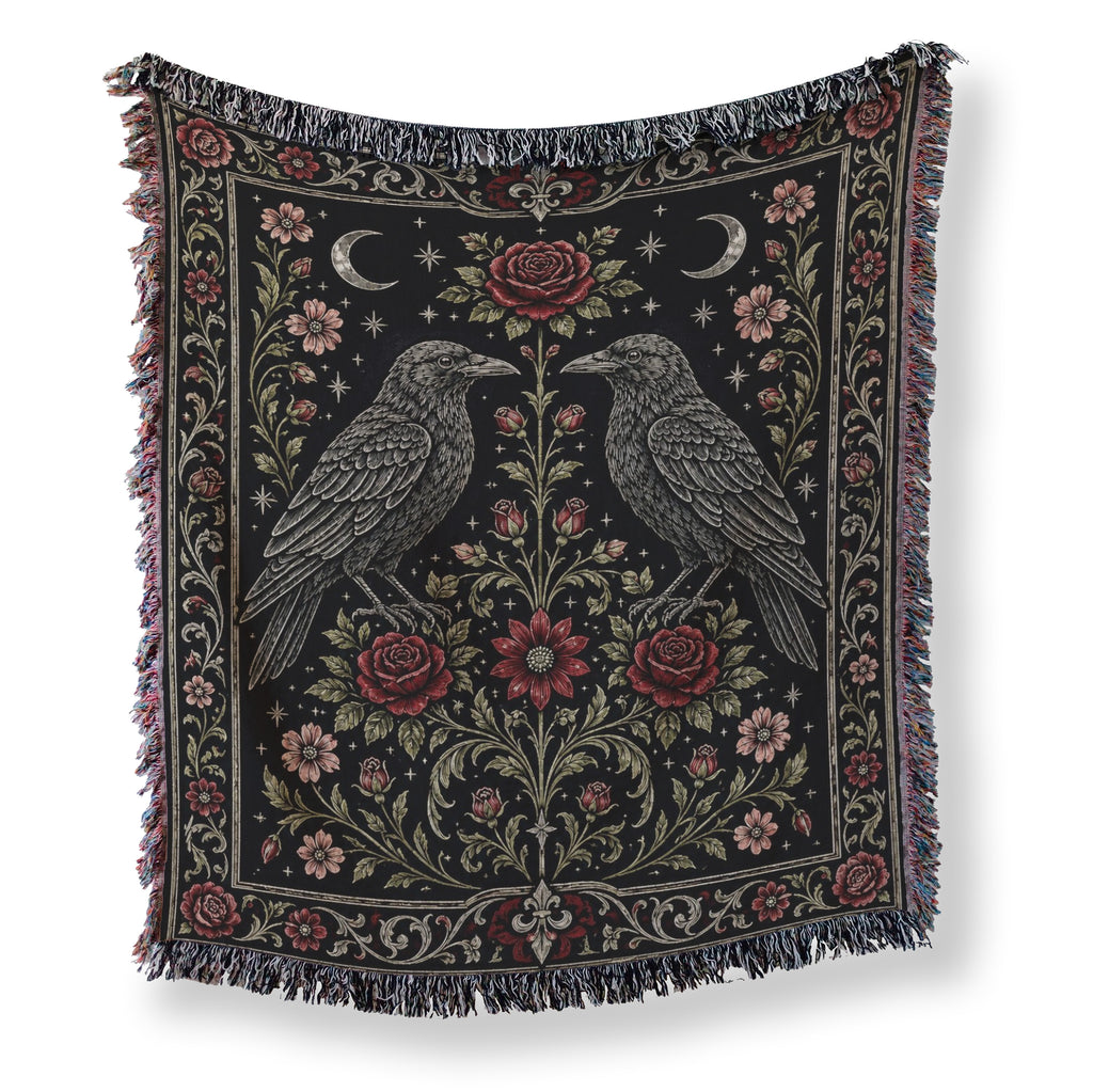 Ravens of the Rose Garden Blanket