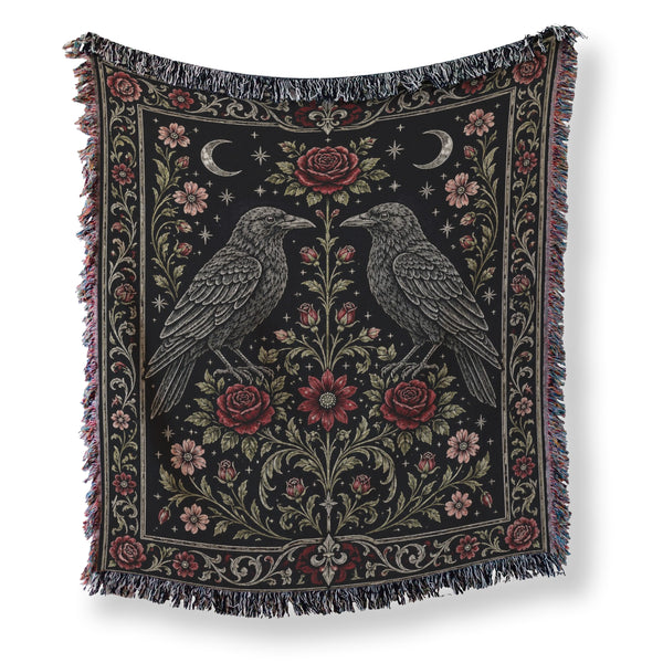 Ravens of the Rose Garden Blanket