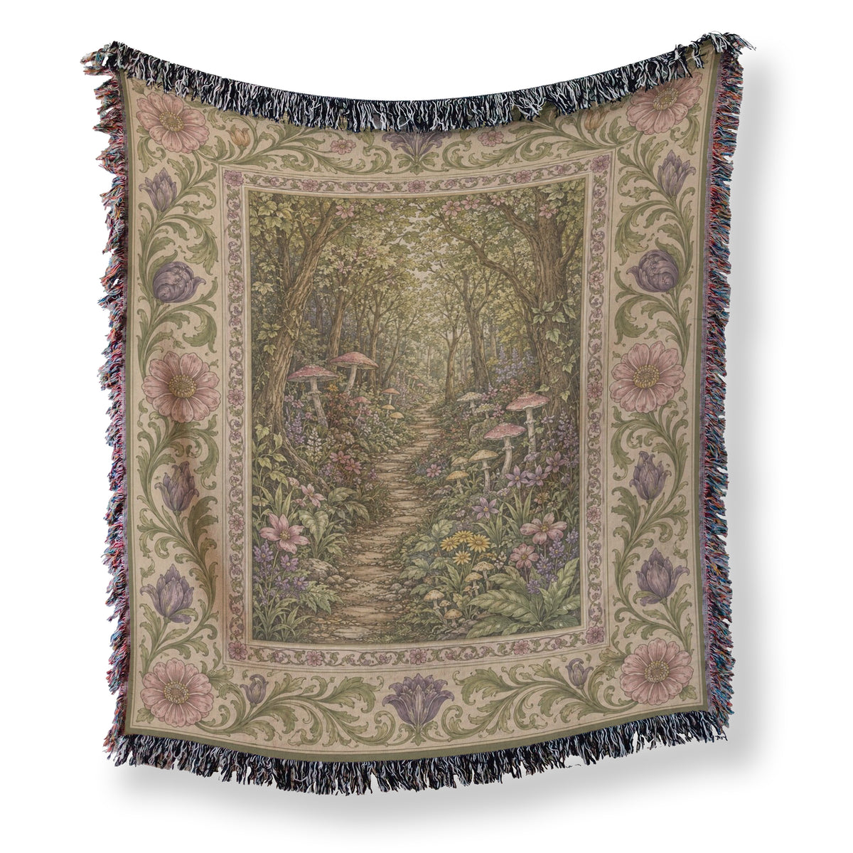 The Rosewood Mushroom Path Blanket