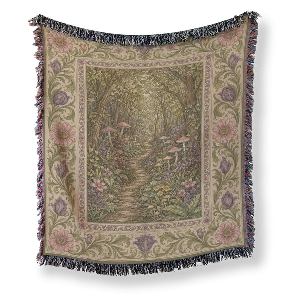 The Rosewood Mushroom Path Blanket