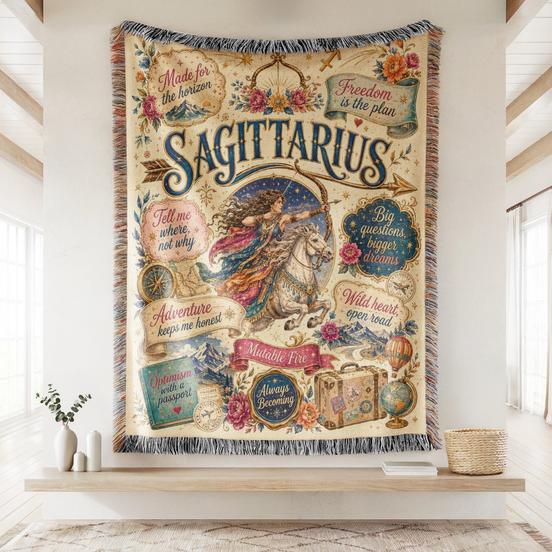 Sagittarius – Open Road Archer Zodiac Blanket Secondary image