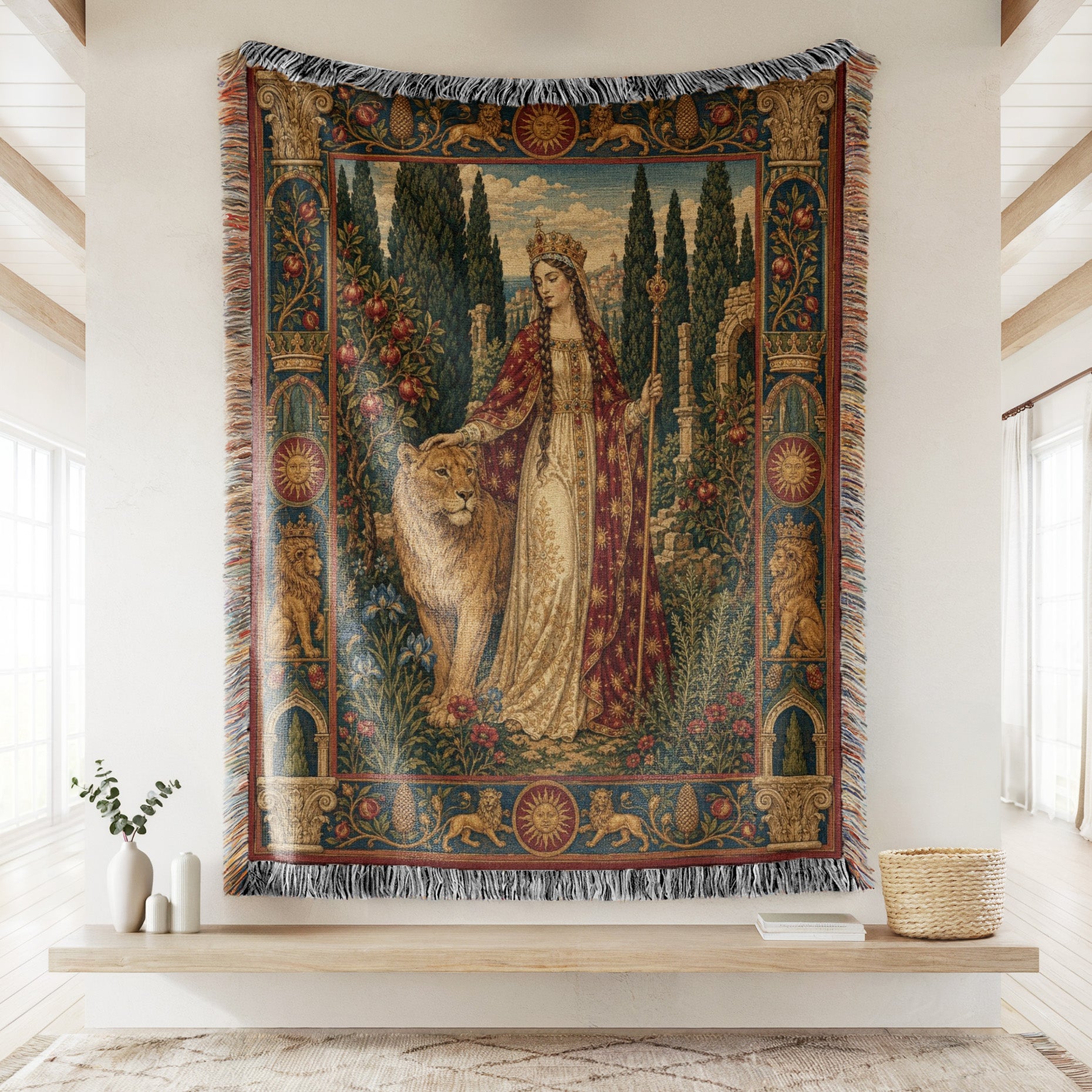 The Lion Queen’s Garden Blanket Secondary image