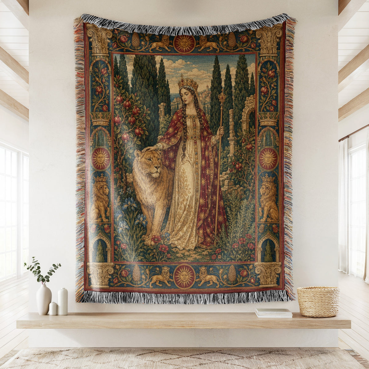 The Lion Queen’s Garden Blanket