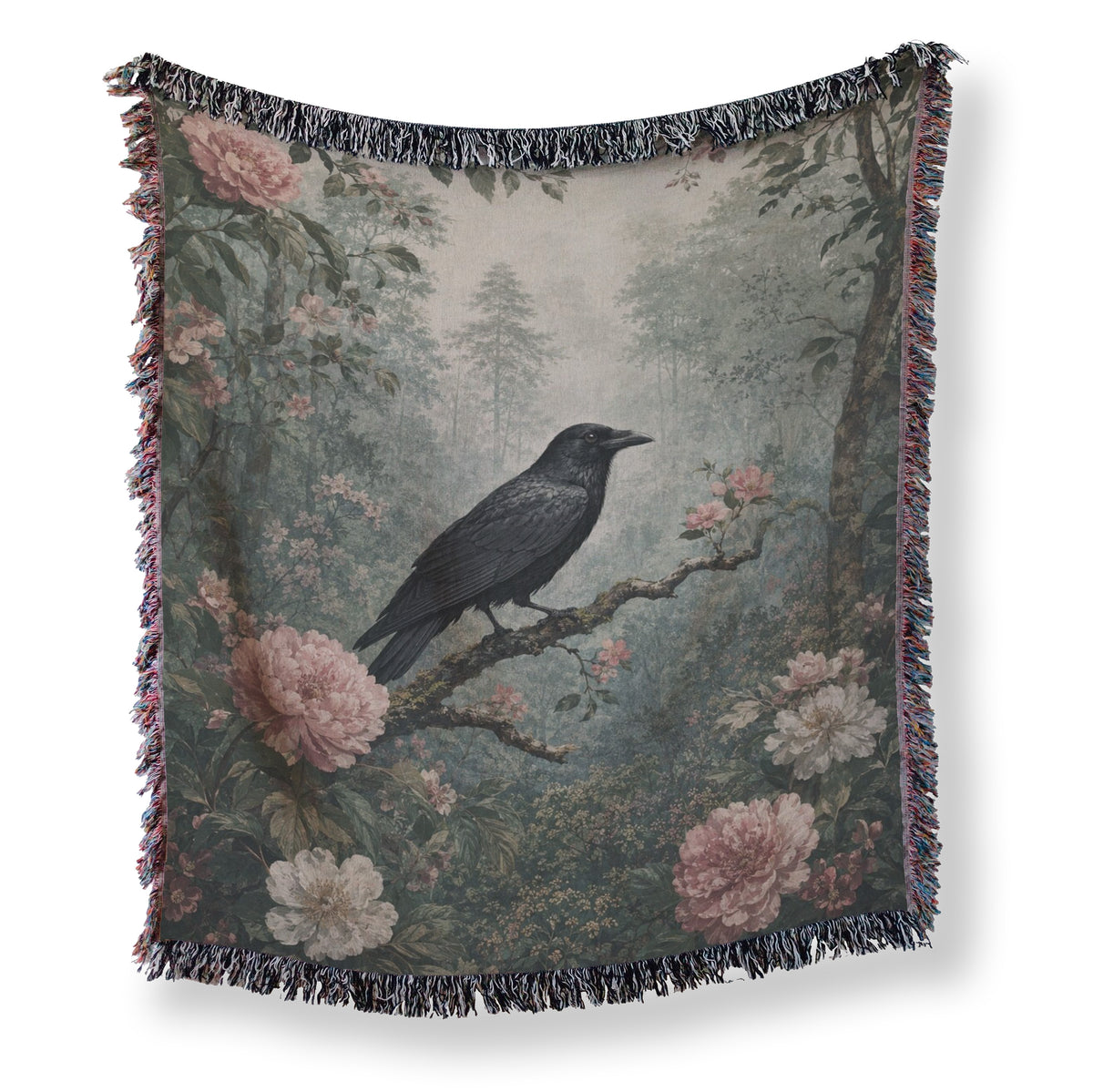 Peony Raven Forest Blanket Main image
