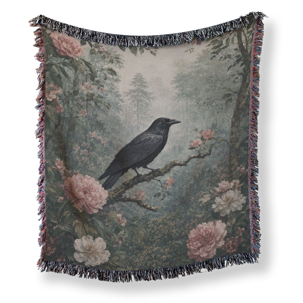 Peony Raven Forest Blanket