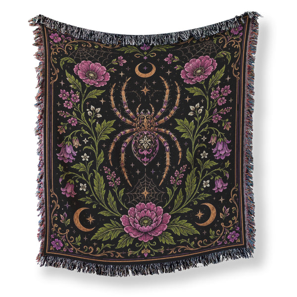 Moonlit Spider Garden Blanket