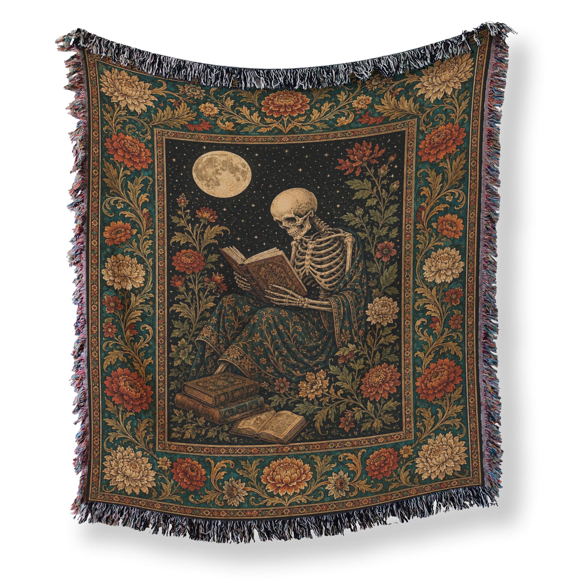 Autumn Scholar Skeleton Blanket