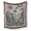 Rose Border Palm Garden Blanket