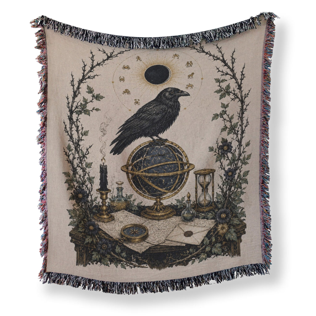 Raven Astrologer's Desk Blanket