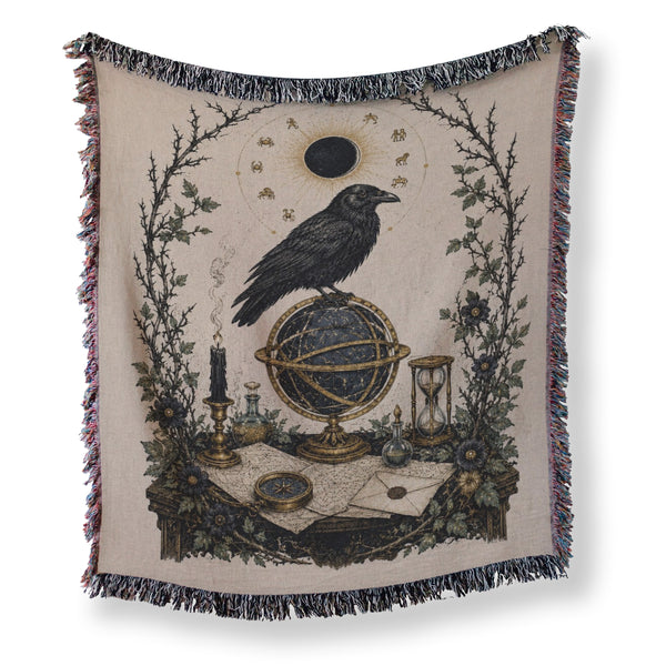 Raven Astrologer's Desk Blanket