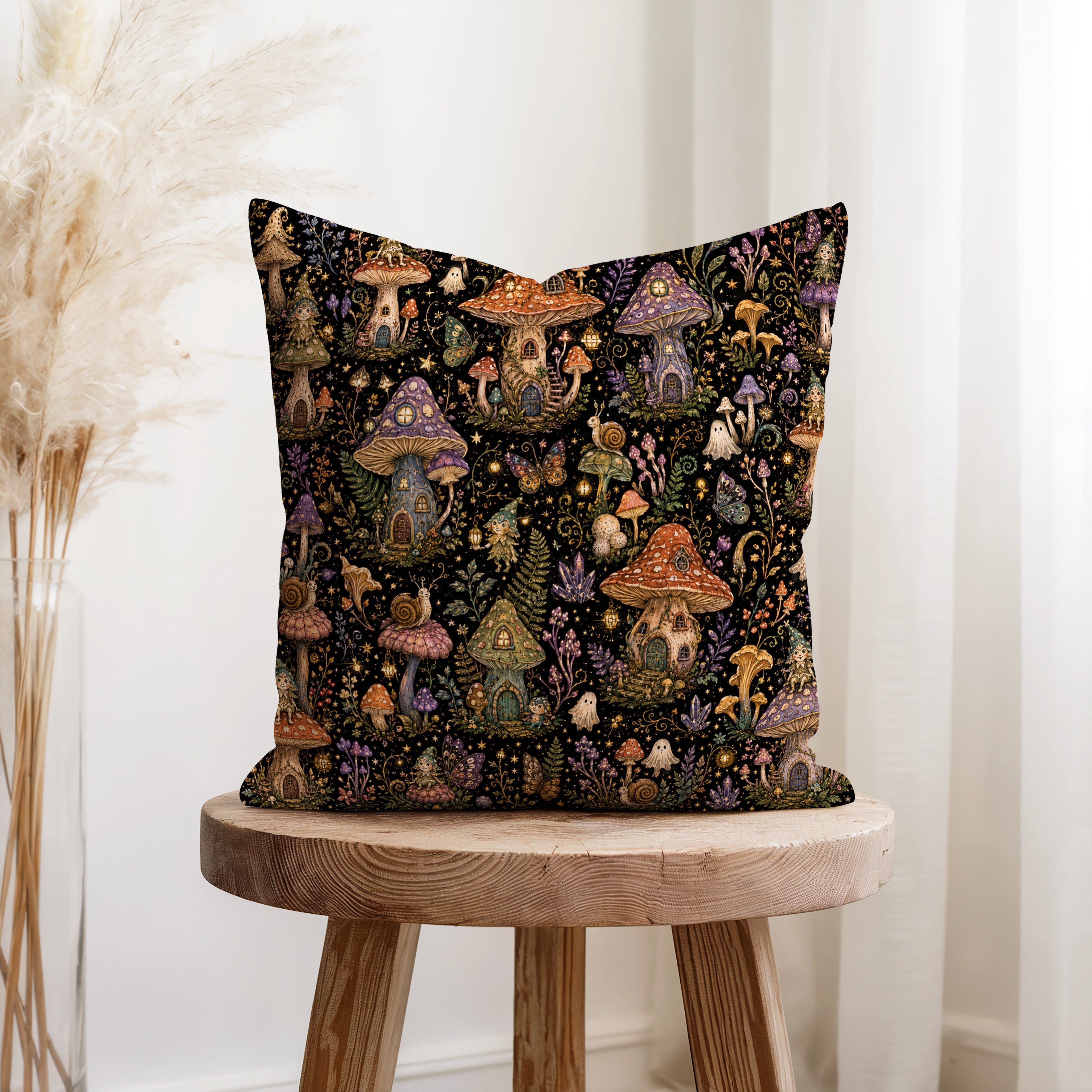 The Mushroom Village – Fairy House Pillow Secondary image
