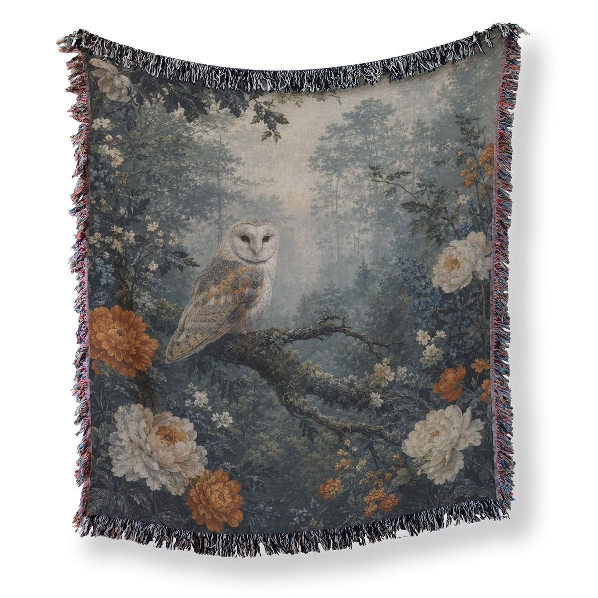 Woodland Barn Owl Blanket