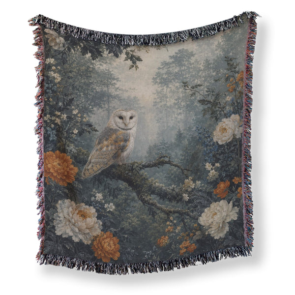 Woodland Barn Owl Blanket