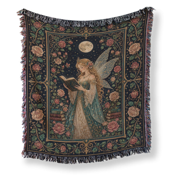Moonlit Rose Fairy Reader Blanket