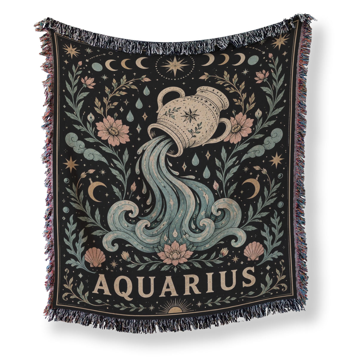 Aquarius Water Bearer Zodiac Blanket Main image