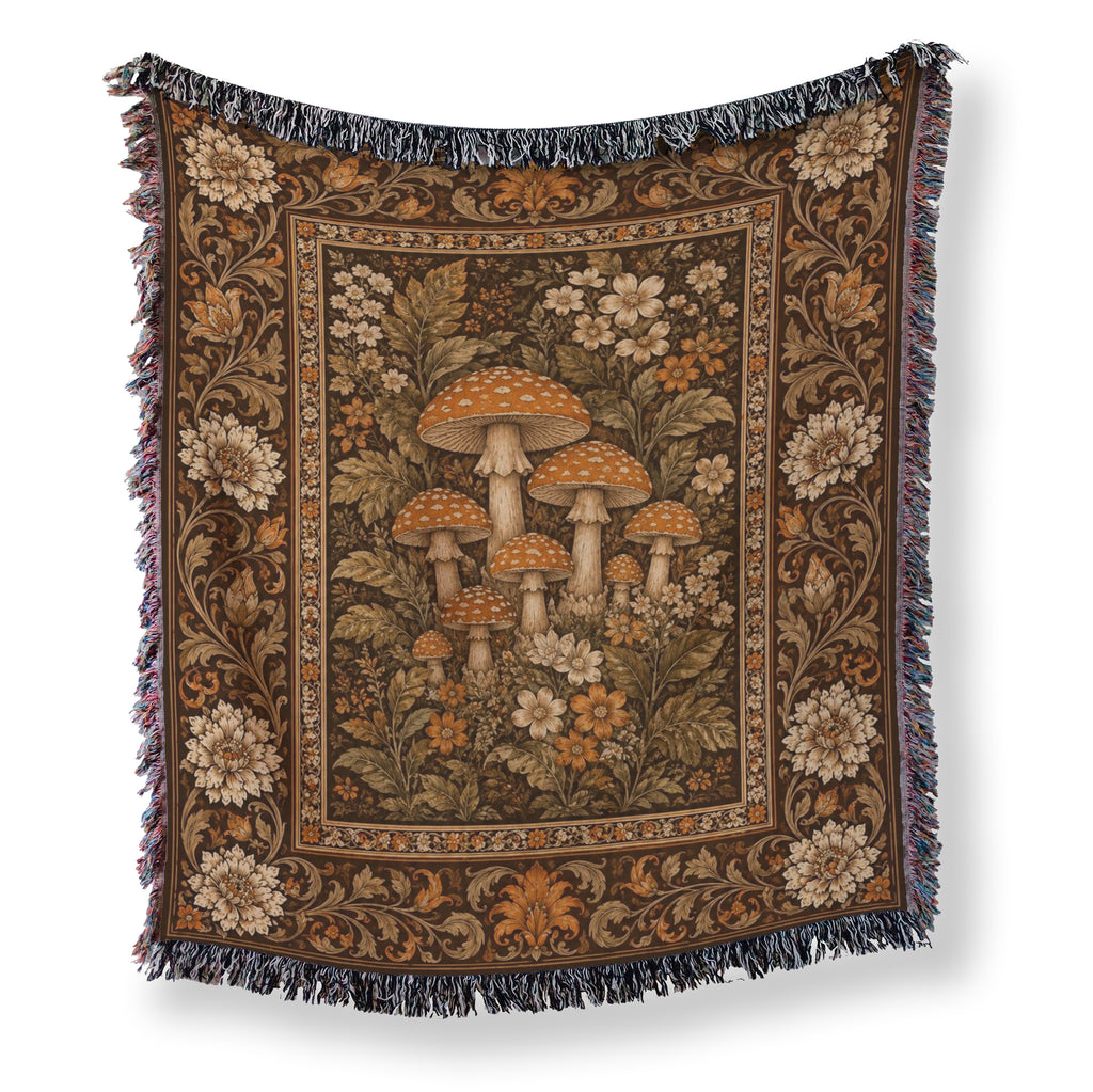 Autumn Toadstool Tapestry Blanket