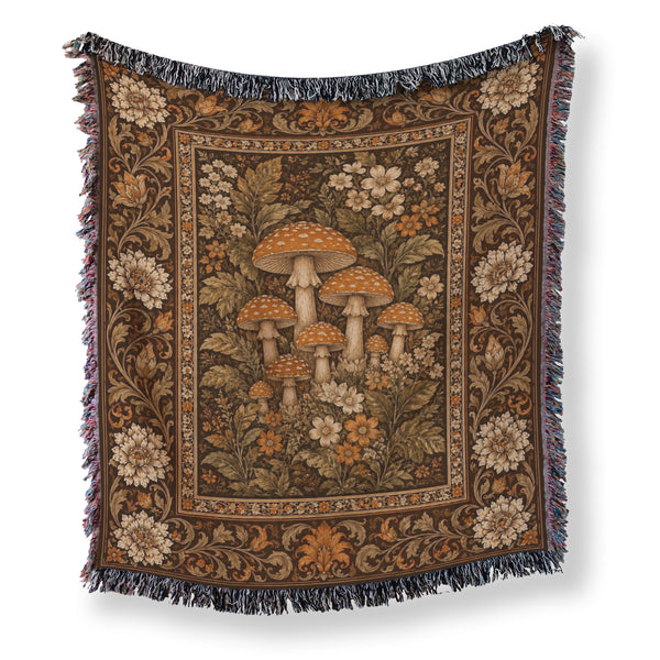 Autumn Toadstool Tapestry Blanket