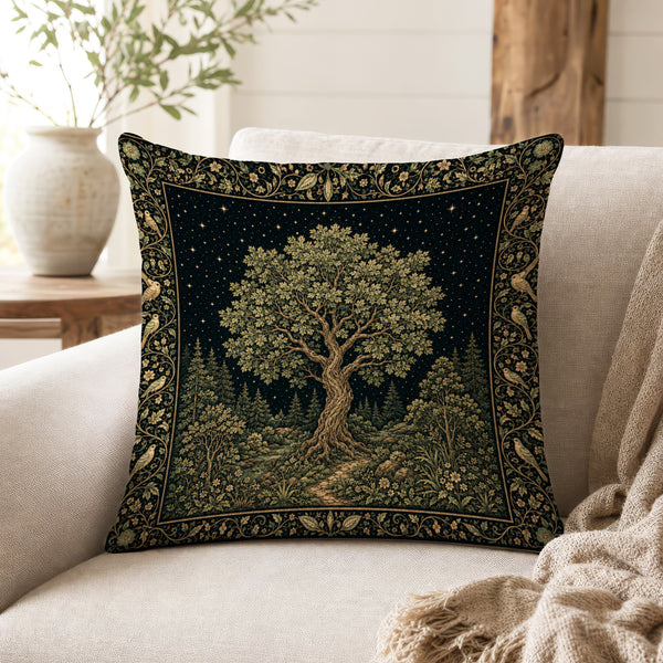 Starlit Ancient Tree Pillow