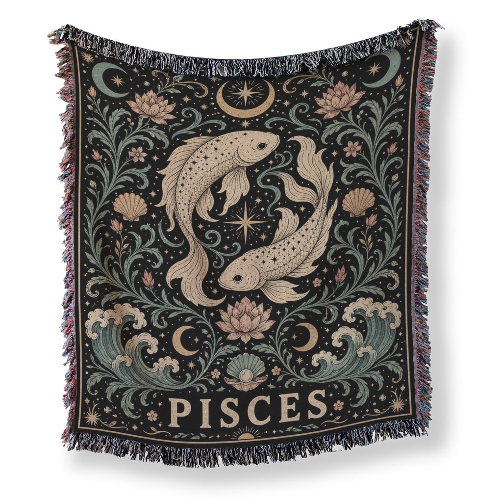 Pisces Twin Fish Zodiac Blanket
