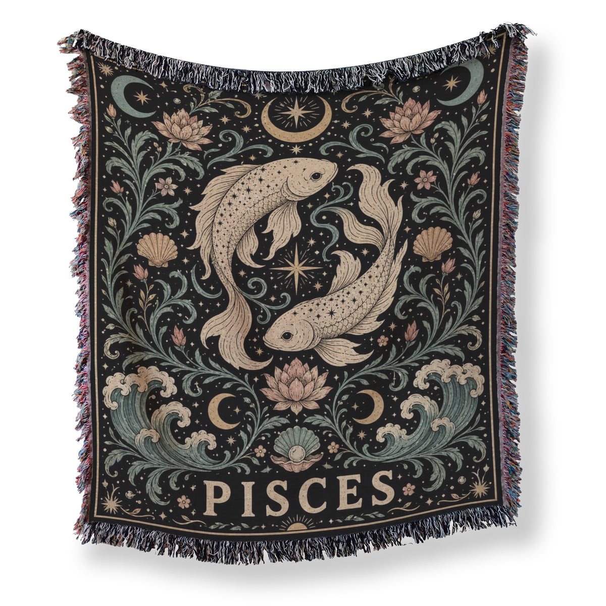 Pisces Twin Fish Zodiac Blanket
