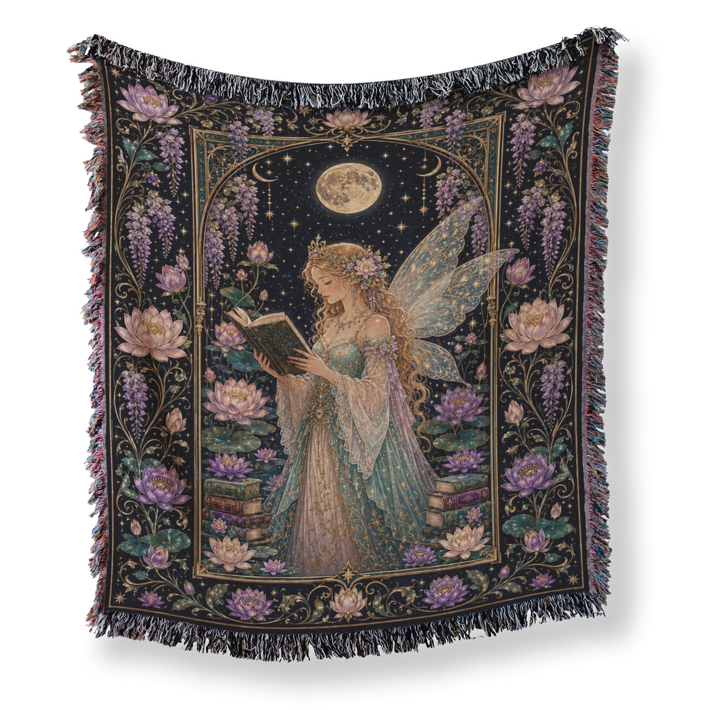 Moonlit Lotus Fairy Reader Blanket